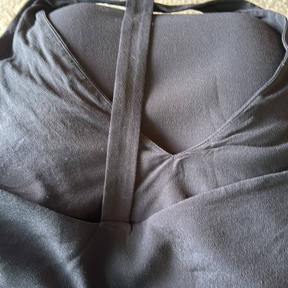 & Other Stories Pull On T Back Black Dress with Tie Waist - Picture 9 of 9